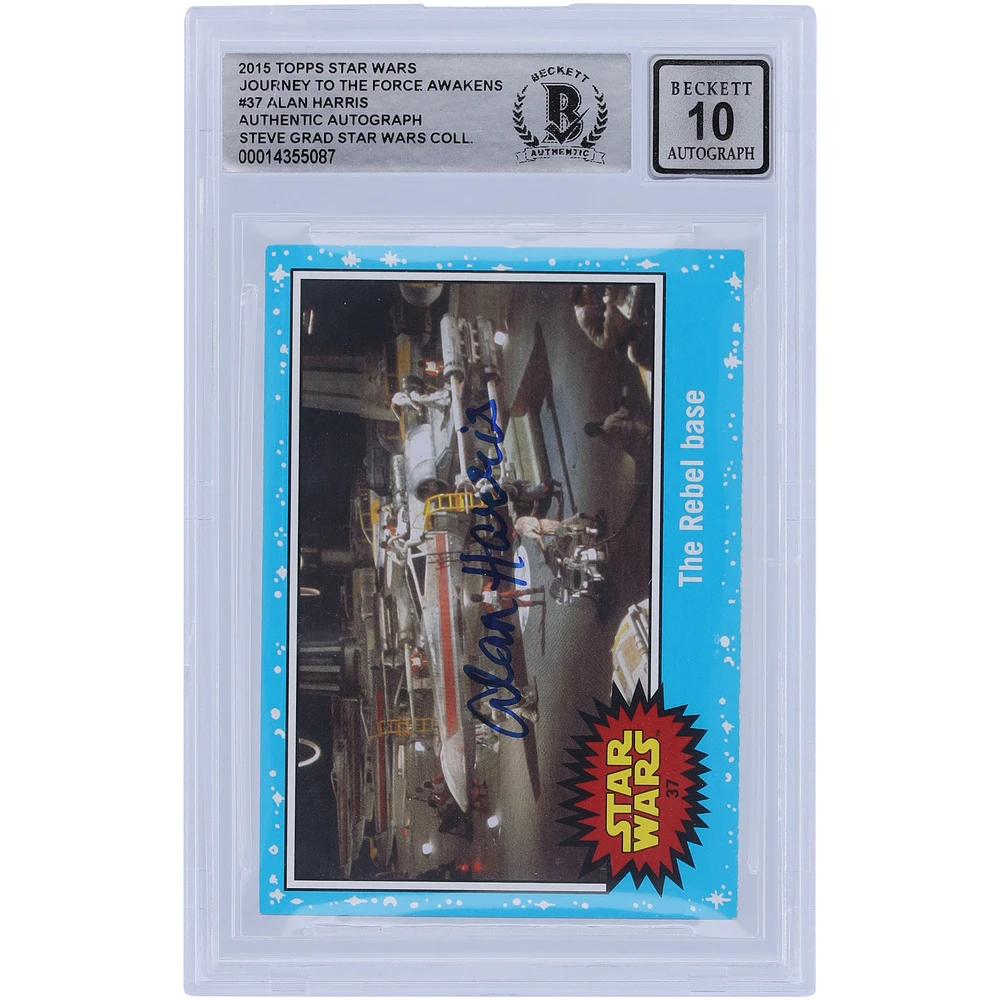 Alan Harris Star Wars Autographed 2015 Topps Journey To The Force Awakens #37 BGS Authenticated 10 Card