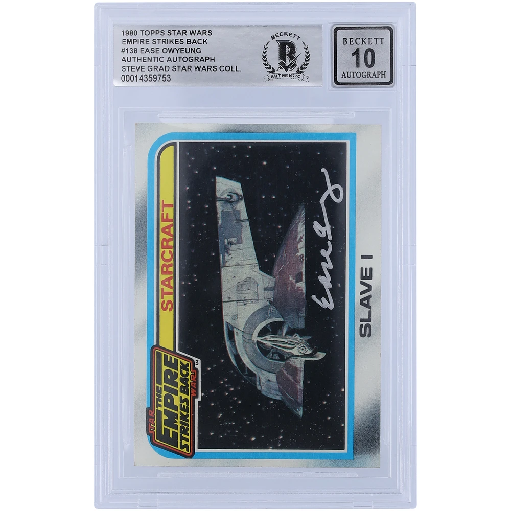 Ease Owyeung Star Wars Autographed 1980 Topps The Empire Strikes Back #138 BGS Authenticated 10 Card