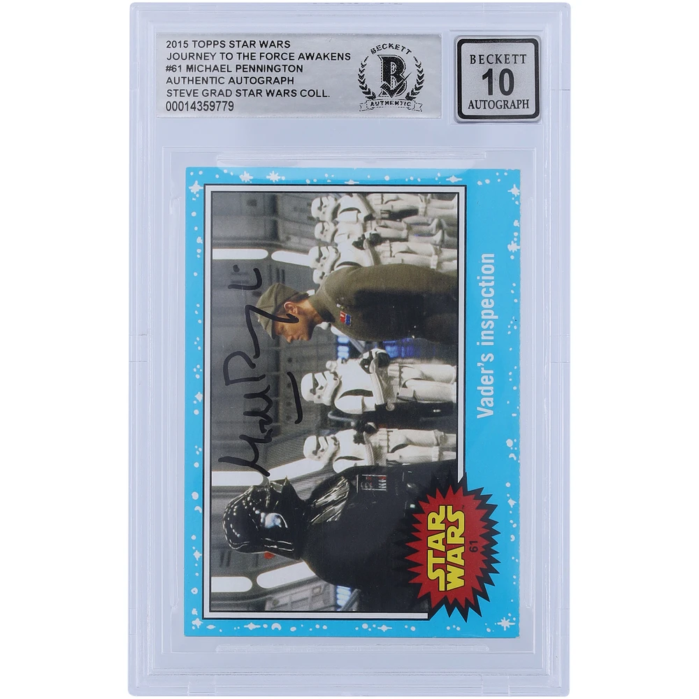 Michael Pennington Star Wars Autographed 2015 Topps Journey To The Force Awakens #61 BGS Authenticated 10 Card