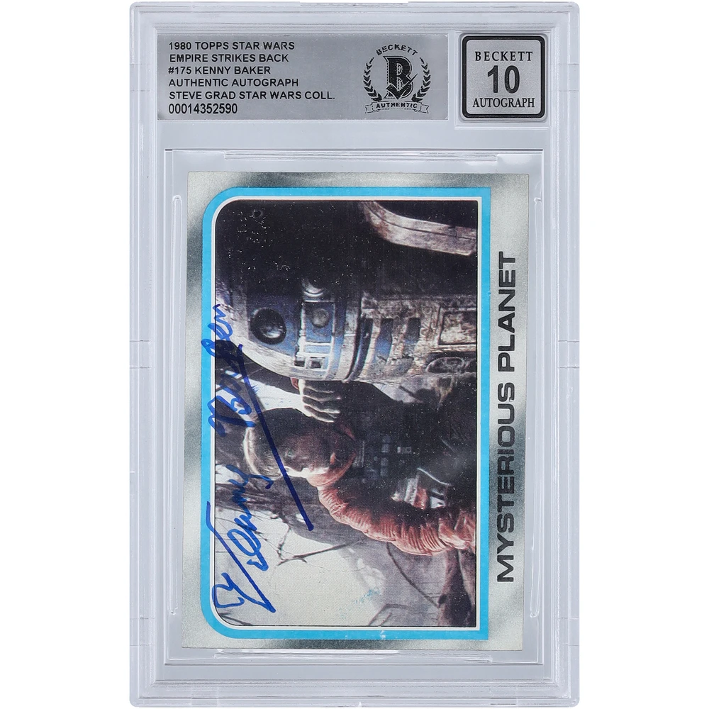 Kenny Baker Star Wars Autographed 1980 Topps The Empire Strikes Back #175 BGS Authenticated 10 Card