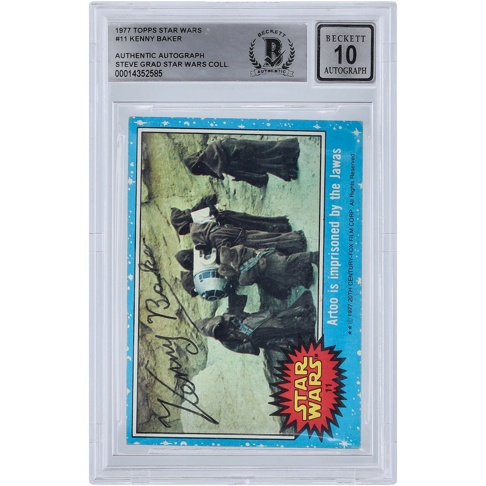 Kenny Baker Autographed 1977 Topps Star Wars #11 BGS Authenticated 10 Card