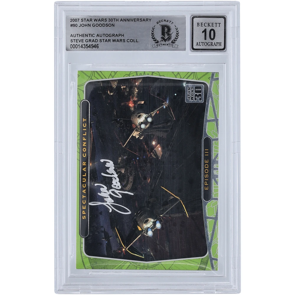John Goodson Star Wars Autographed 2007 Topps 30th Anniversary #90 BGS Authenticated 10 Card