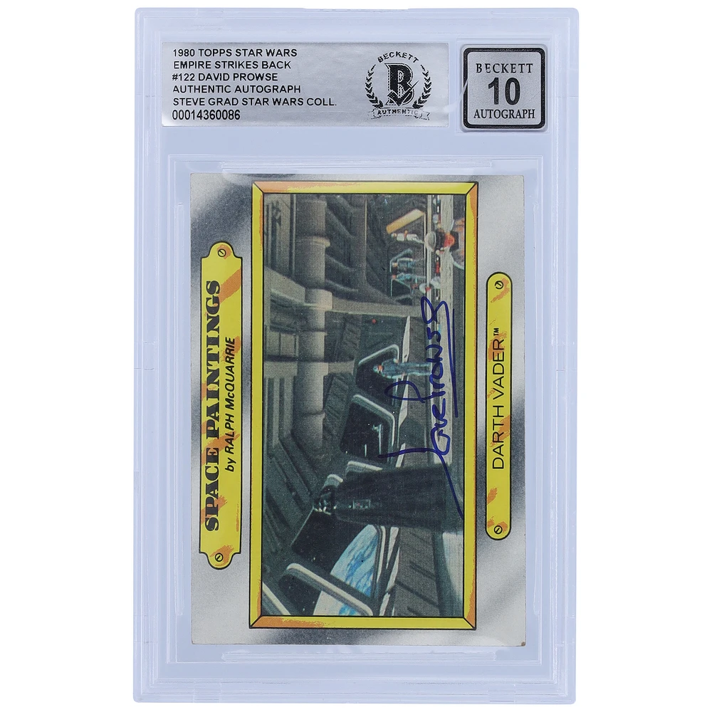 David Prowse Star Wars Autographed 1980 Topps The Empire Strikes Back Darth Vader #122 BGS Authenticated 10 Card