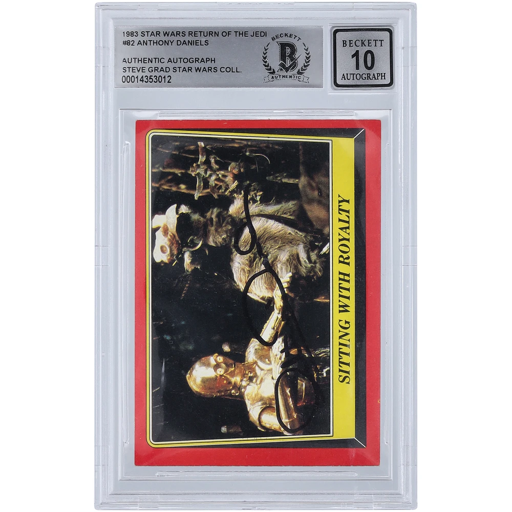 Anthony Daniels Star Wars Autographed 1983 Topps Return of the Jedi C-3PO #82 BGS Authenticated 10 Card