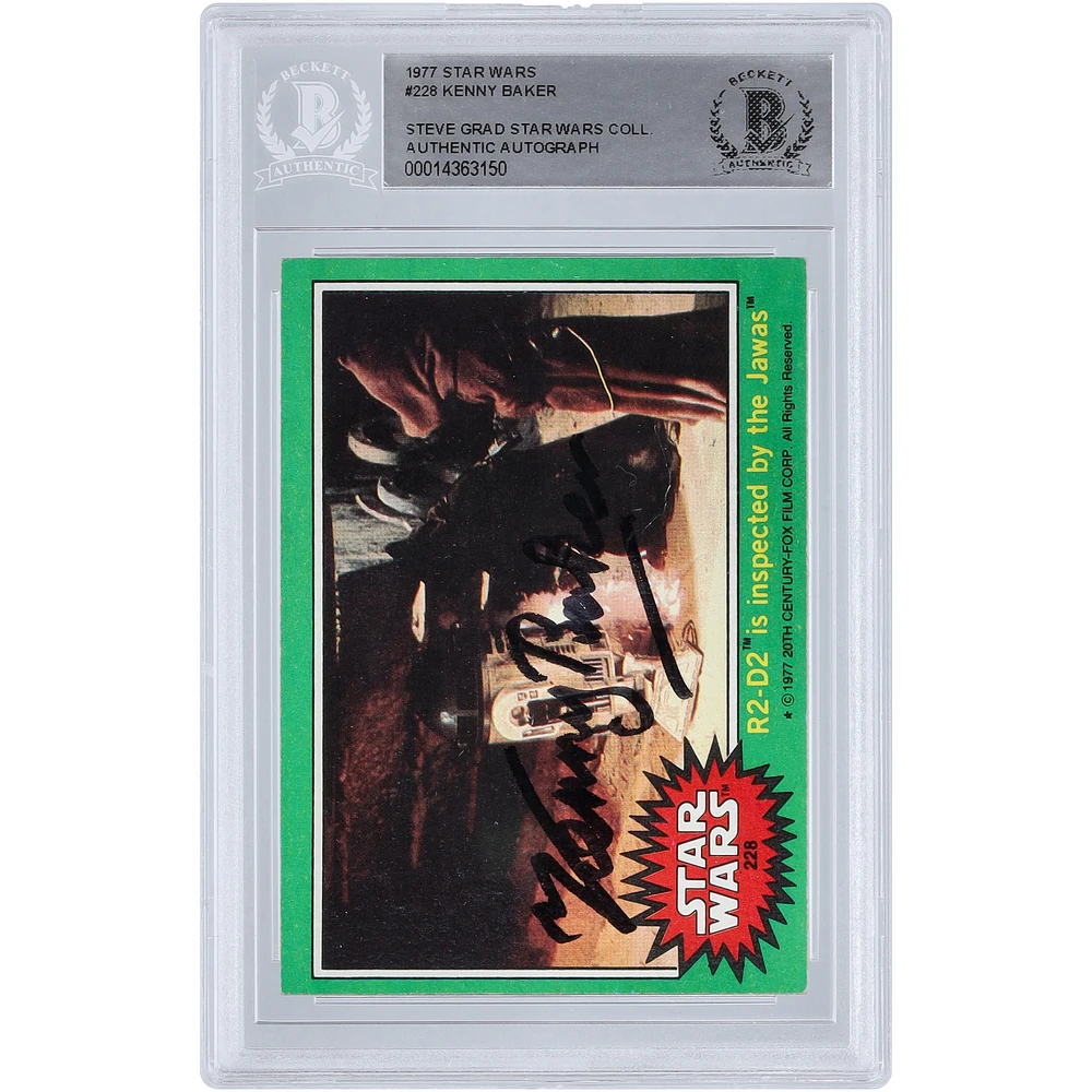 Kenny Baker Autographed 1977 Topps Star Wars #228 BGS Authenticated Card