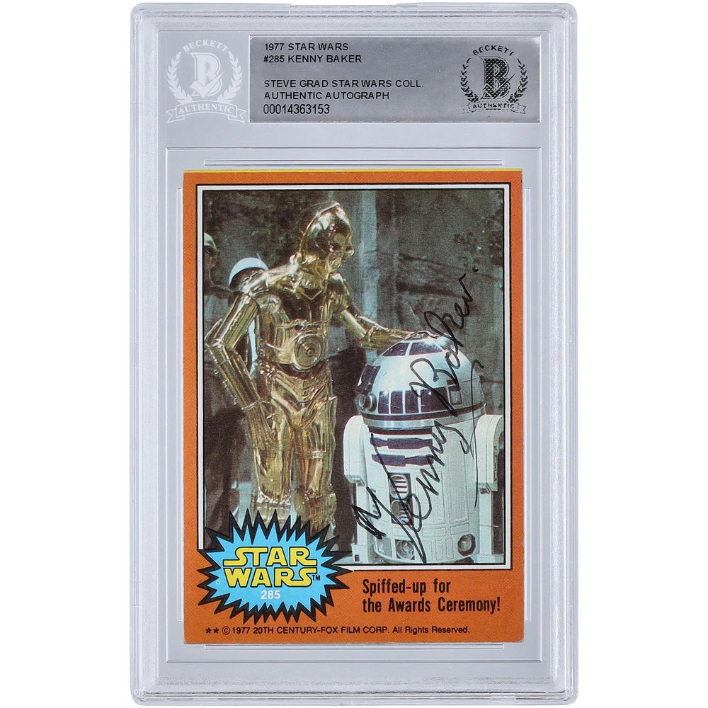 Kenny Baker Autographed 1977 Topps Star Wars #285 BGS Authenticated Card