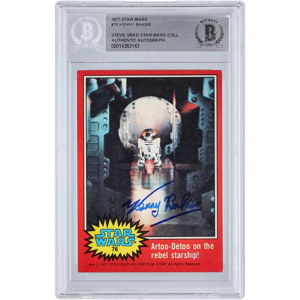 Kenny Baker Autographed 1977 Topps Star Wars #76 BGS Authenticated Card