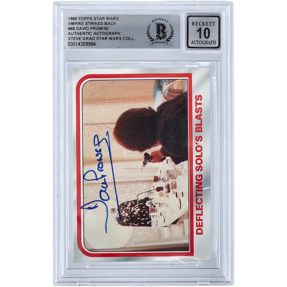 David Prowse Star Wars Autographed 1980 Topps The Empire Strikes Back Darth Vader #88 BGS Authenticated 10 Card