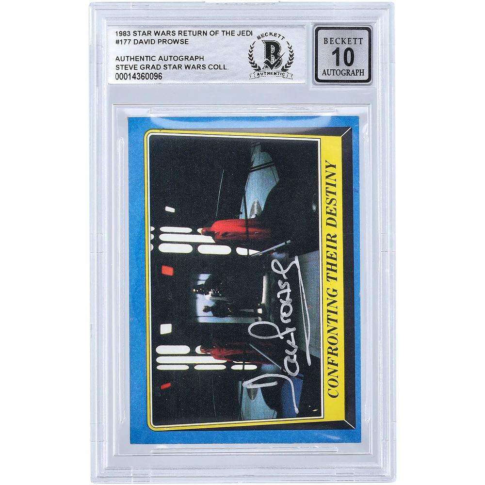 David Prowse Star Wars Autographed 1983 Topps Return of the Jedi Darth Vader #177 BGS Authenticated 10 Card
