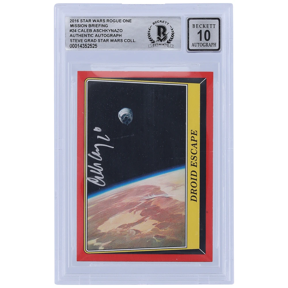 Caleb Aschkynazo Star Wars Autographed 2016 Topps Rogue One #24 BGS Authenticated 10 Card