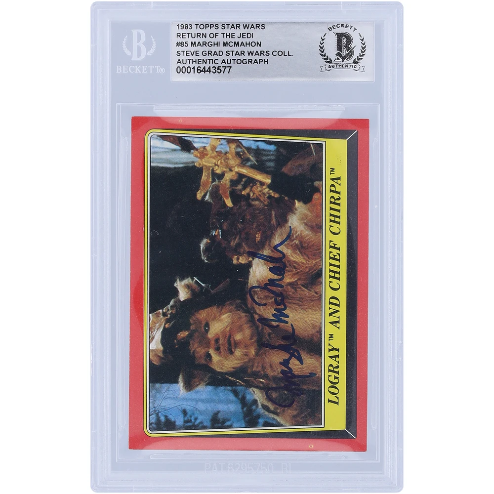 Marghi McMahon Star Wars Autographed 1983 Topps Return of the Jedi #85 BGS Authenticated Card