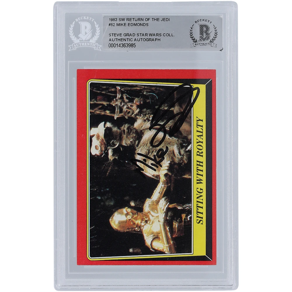 Mike Edmonds Star Wars Autographed 1983 Topps Return of the Jedi #82 BGS Authenticated Card