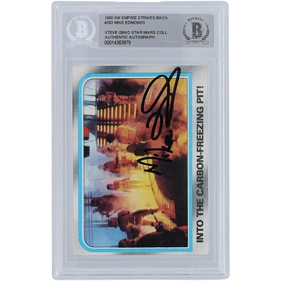 Mike Edmonds Star Wars Autographed 1980 Topps The Empire Strikes Back #203 BGS Authenticated Card