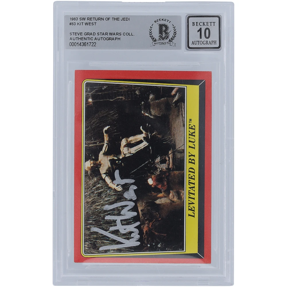 Kit West Star Wars Autographed 1983 Topps Return of the Jedi #83 BGS Authenticated 10 Card