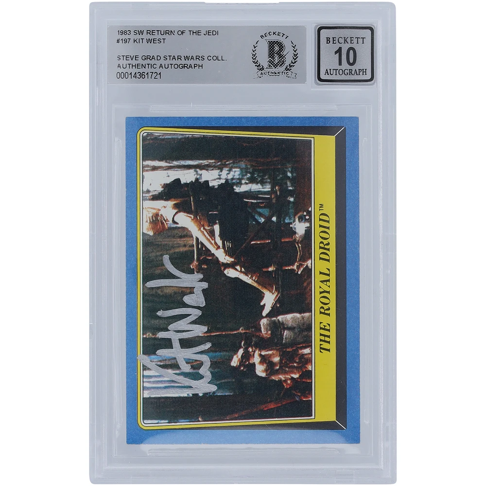 Kit West Star Wars Autographed 1983 Topps Return of the Jedi #197 BGS Authenticated 10 Card