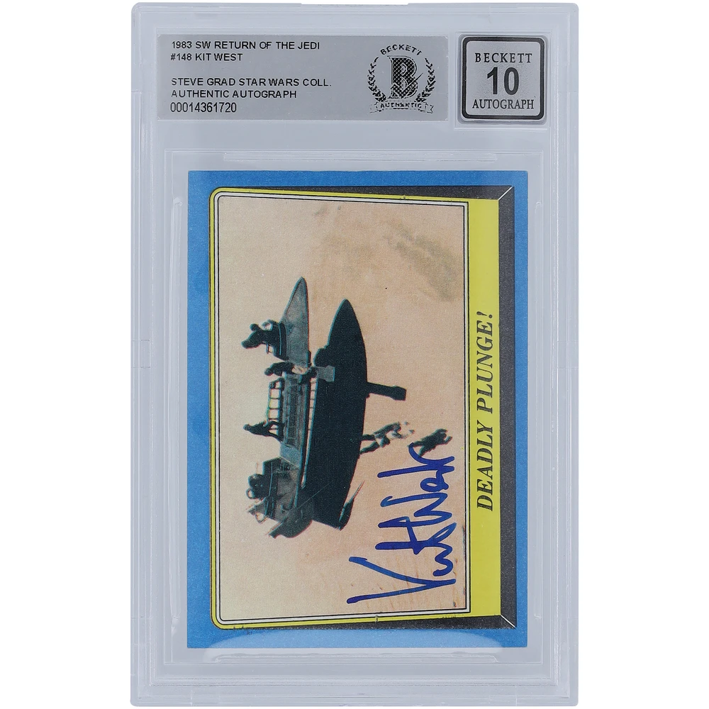 Kit West Star Wars Autographed 1983 Topps Return of the Jedi #148 BGS Authenticated 10 Card