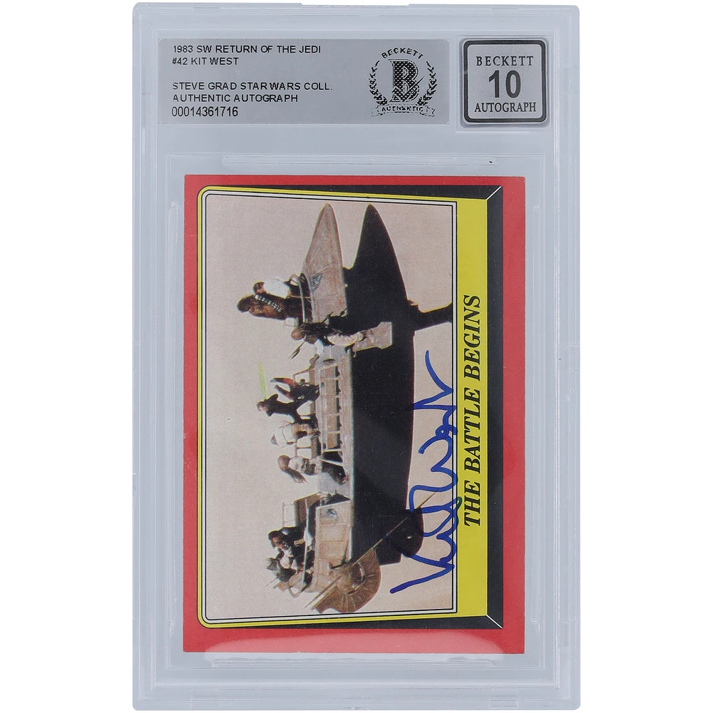Kit West Star Wars Autographed 1983 Topps Return of the Jedi #42 BGS Authenticated 10 Card