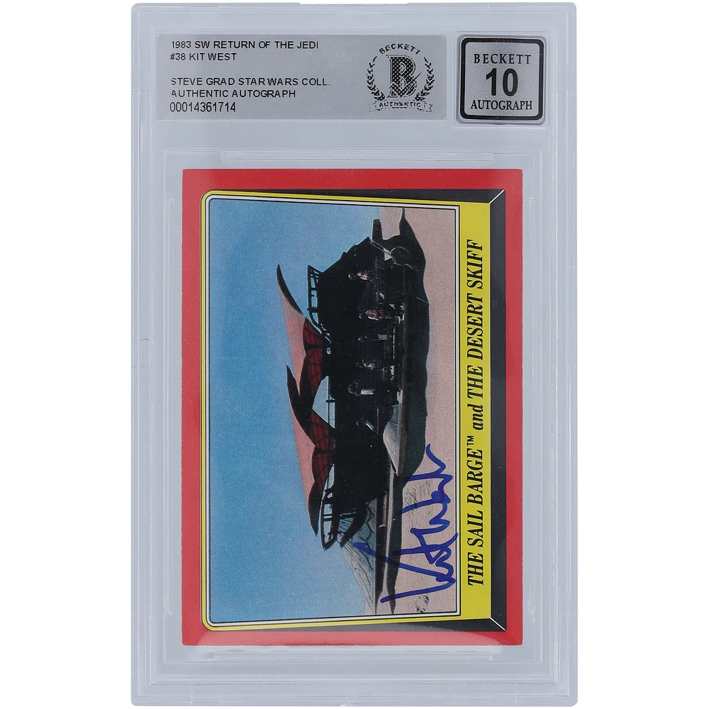Kit West Star Wars Autographed 1983 Topps Return of the Jedi #38 BGS Authenticated 10 Card