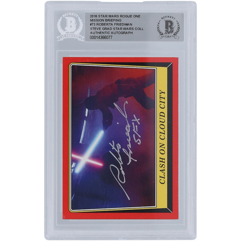Roberta Friedman Star Wars Autographed 2016 Topps Rogue One Mission Briefing #73 BGS Authenticated Card with "SFX" Inscription