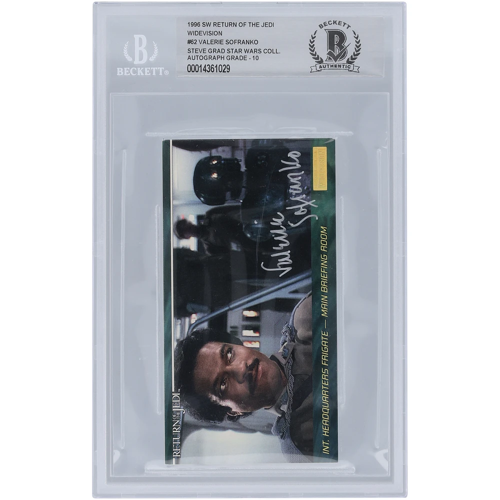 Valerie Sofranko Star Wars Autographed 1996 Topps Return of the Jedi Widevision #62 BGS Authenticated Card