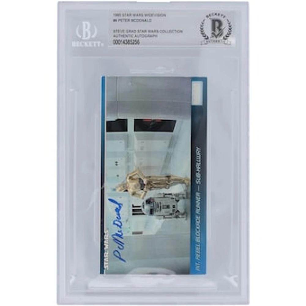 Peter MacDonald Star Wars Autographed 1995 Topps WideVision #4 BGS Authenticated Card