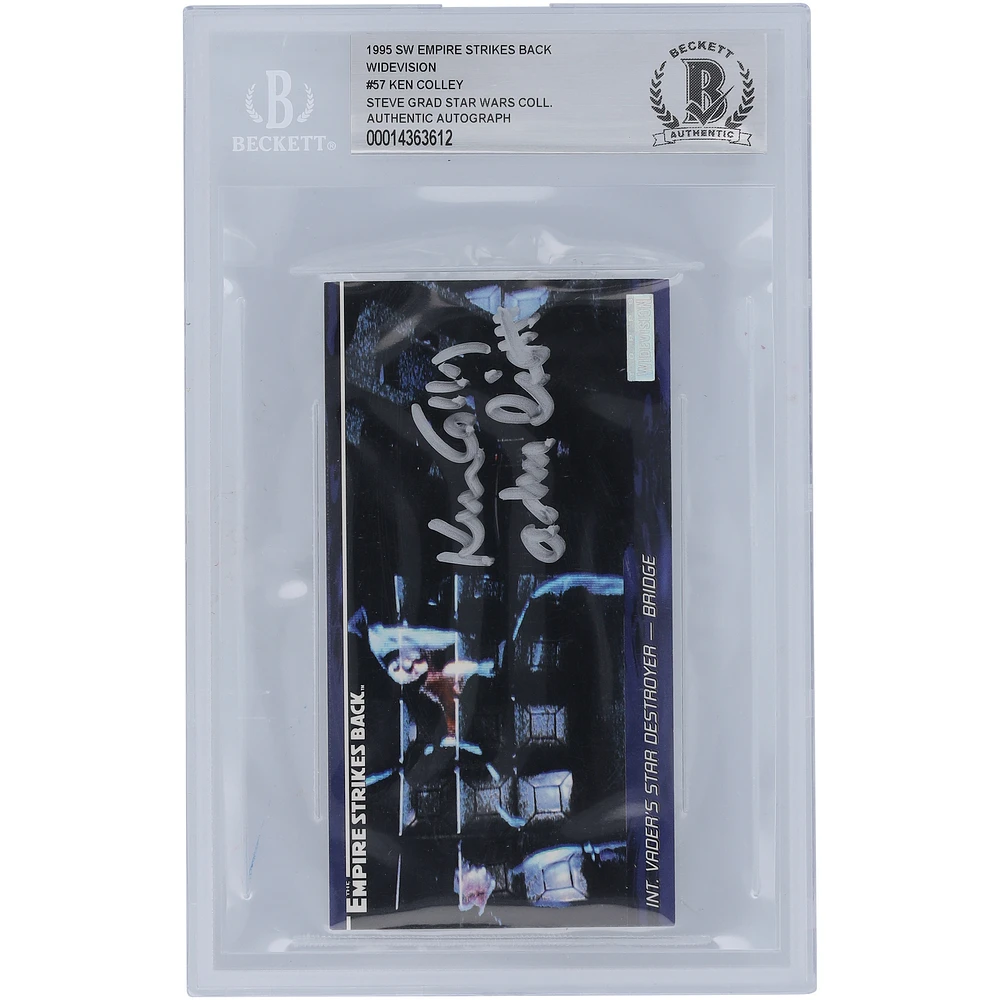 Ken Colley Star Wars Autographed 1995 Topps The Empire Strikes Back Widevision #57 BGS Authenticated Card with "Adm. Piett" Inscription