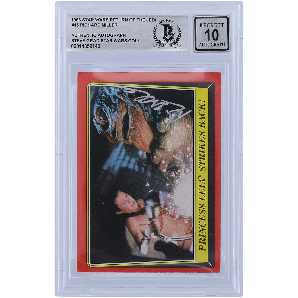 Richard Miller Star Wars Autographed 1983 Topps Return of the Jedi #45 BGS Authenticated 10 Card