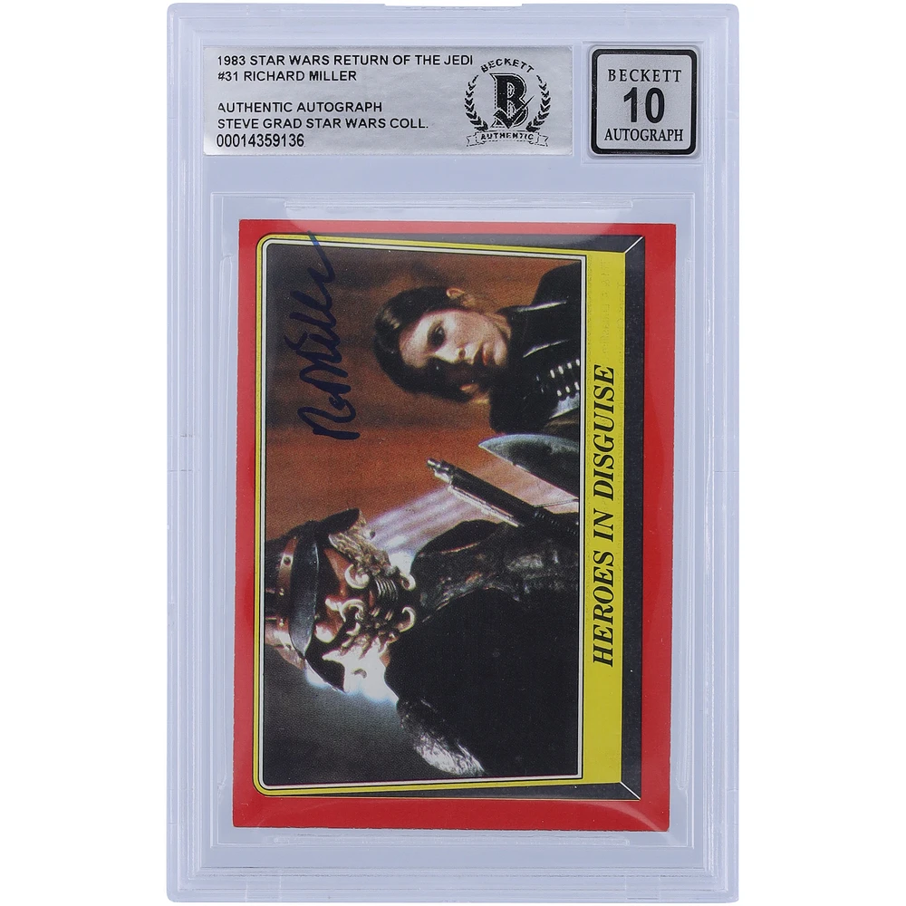 Richard Miller Star Wars Autographed 1983 Topps Return of the Jedi #31 BGS Authenticated 10 Card