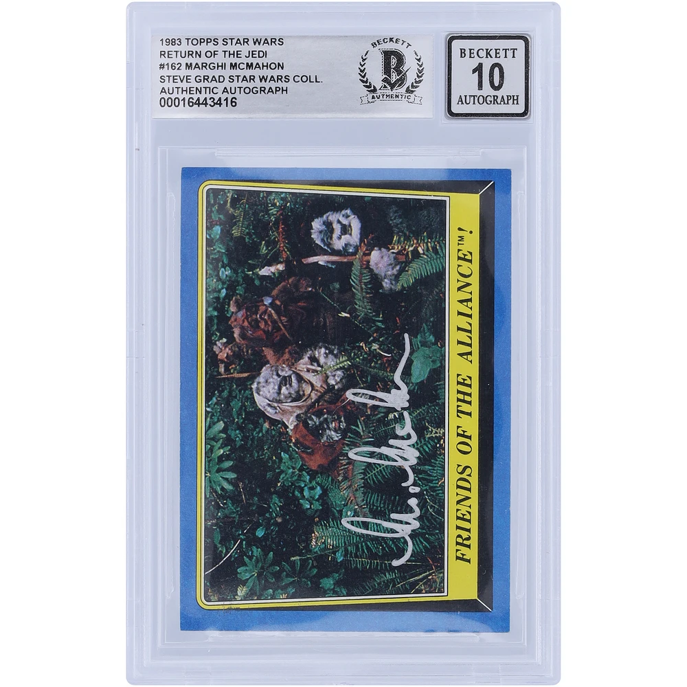 Marghi McMahon Star Wars Autographed 1983 Topps Return of the Jedi #162 BGS Authenticated 10 Card
