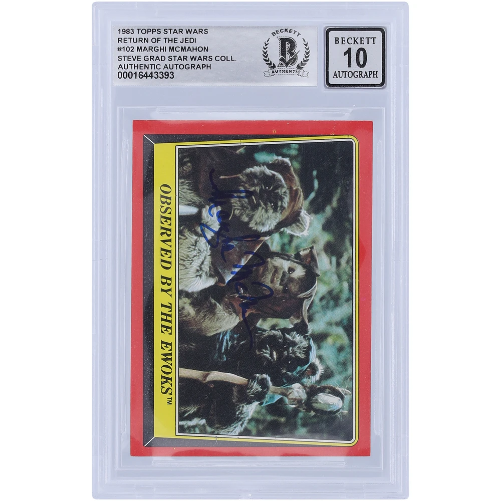 Marghi McMahon Star Wars Autographed 1983 Topps Return of the Jedi #102 BGS Authenticated 10 Card