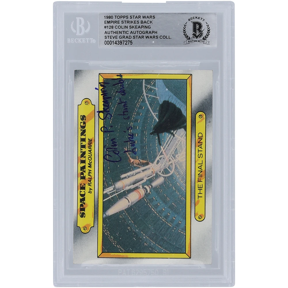 Colin Skeaping Star Wars Autographed 1980 Topps The Empire Strikes Back #128 BGS Authenticated Card with "Luke's Stunt Double" Inscription
