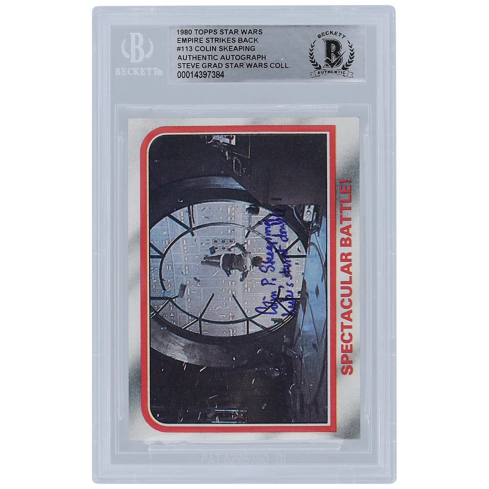 Colin Skeaping Star Wars Autographed 1980 Topps The Empire Strikes Back #113 BGS Authenticated Authentic Card with "Luke's Stunt Double" Inscription