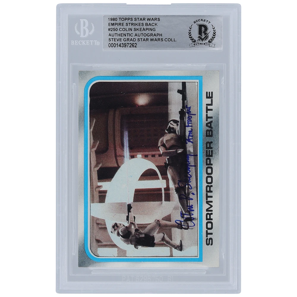 Colin Skeaping Star Wars Autographed 1980 Topps The Empire Strikes Back #250 BGS Authenticated Card with "Stormtrooper" Inscription