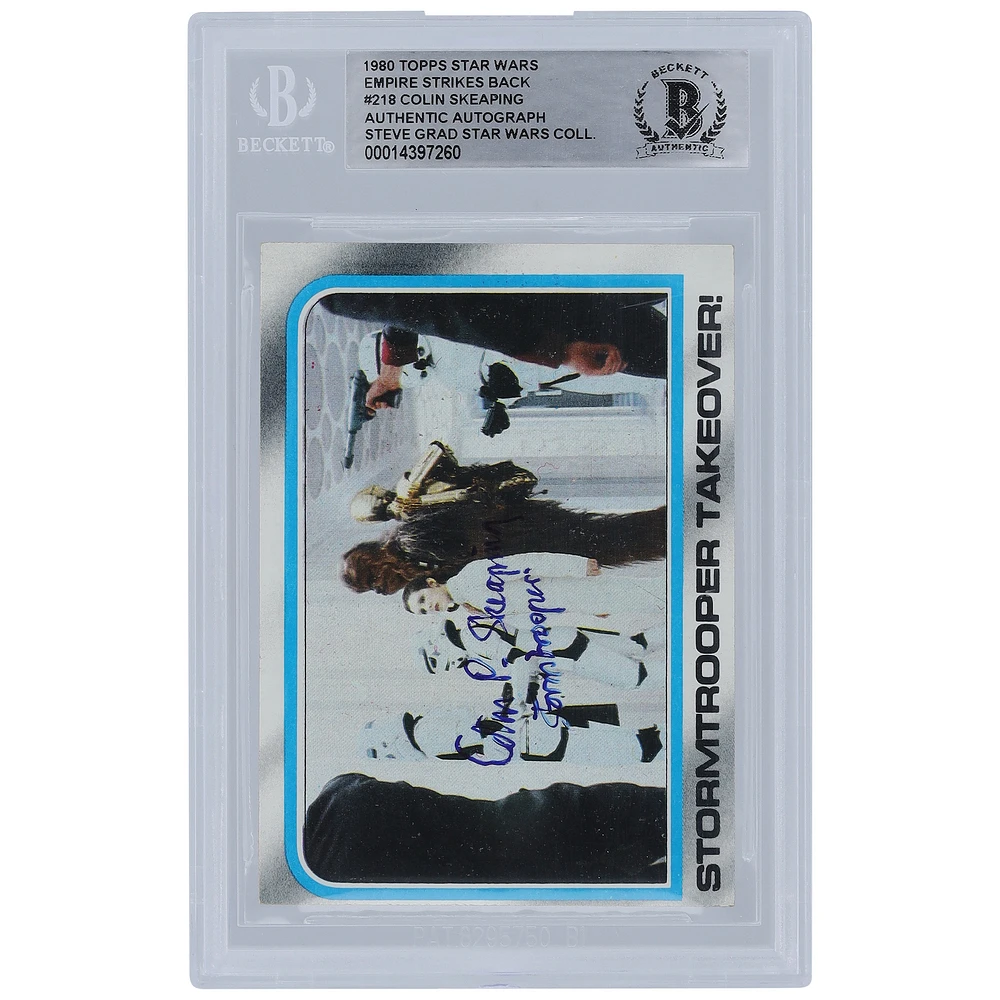 Colin Skeaping Star Wars Autographed 1980 Topps The Empire Strikes Back #218 BGS Authenticated Card with "Stormtrooper" Inscription