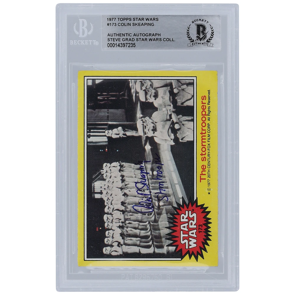 Colin Skeaping Star Wars Autographed 1977 Topps Star Wars #173 BGS Authenticated Card with "Stormtrooper" Inscription