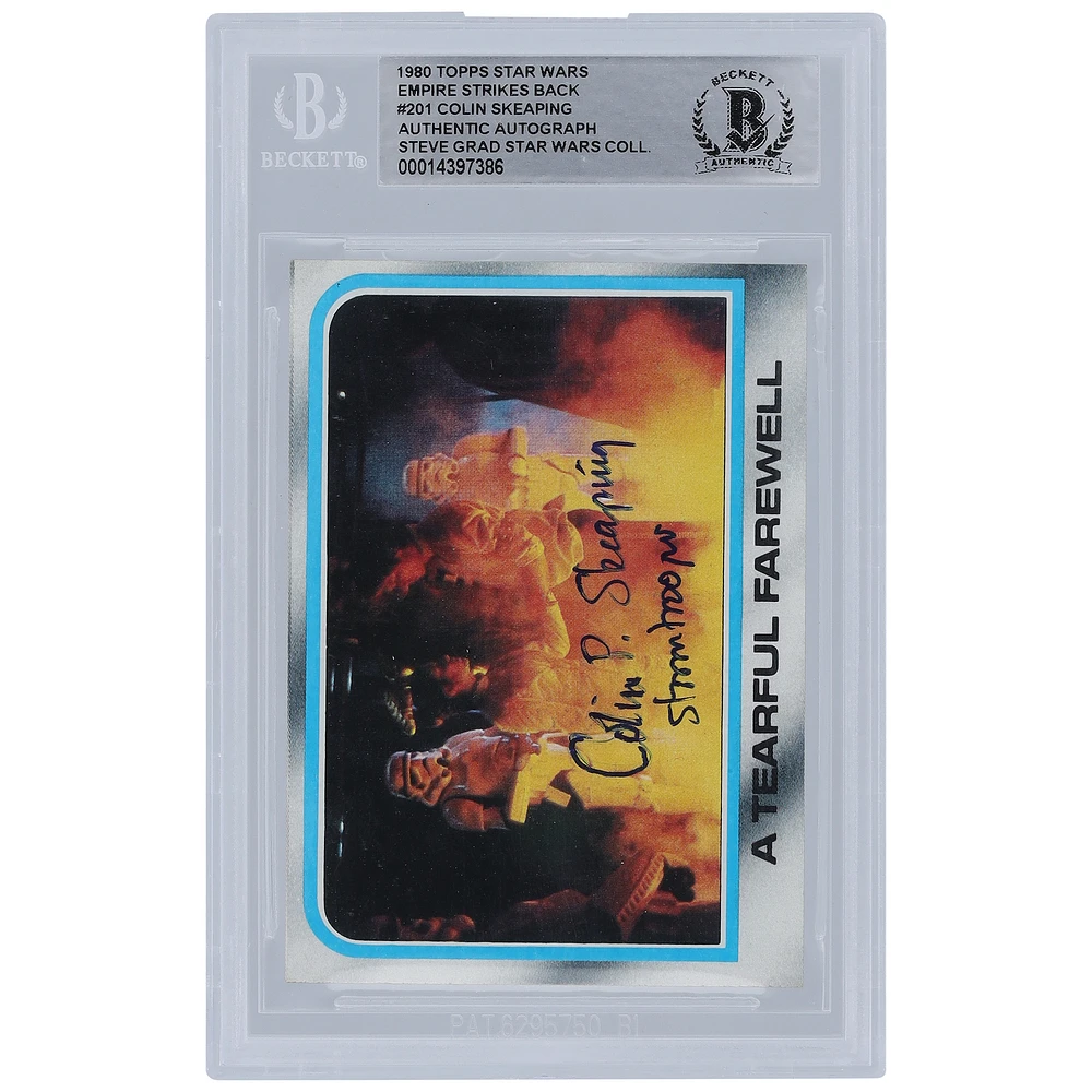 Colin Skeaping Star Wars Autographed 1980 Topps The Empire Strikes Back #201 BGS Authenticated Card with "Stormtrooper" Inscription