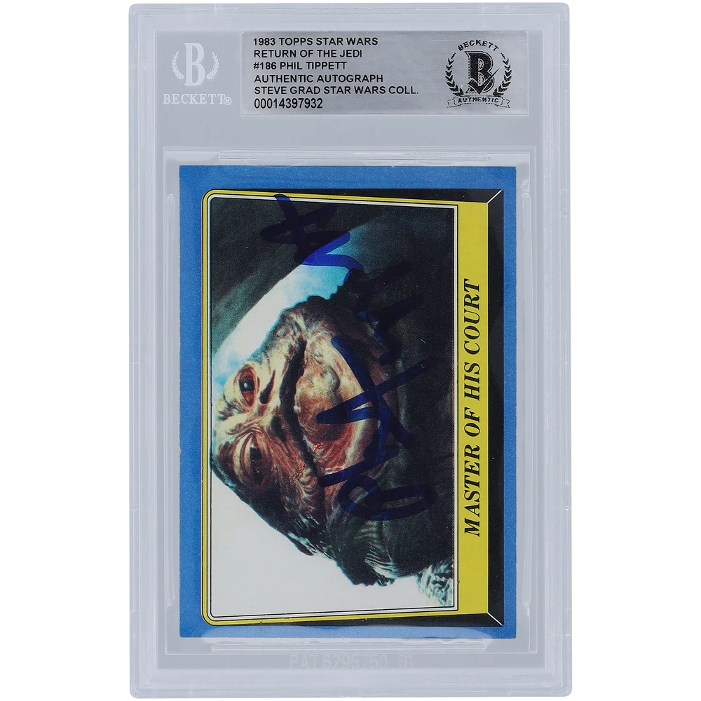 Phil Tippett Star Wars Autographed 1983 Topps Return of the Jedi #186 BGS Authenticated Authentic Card