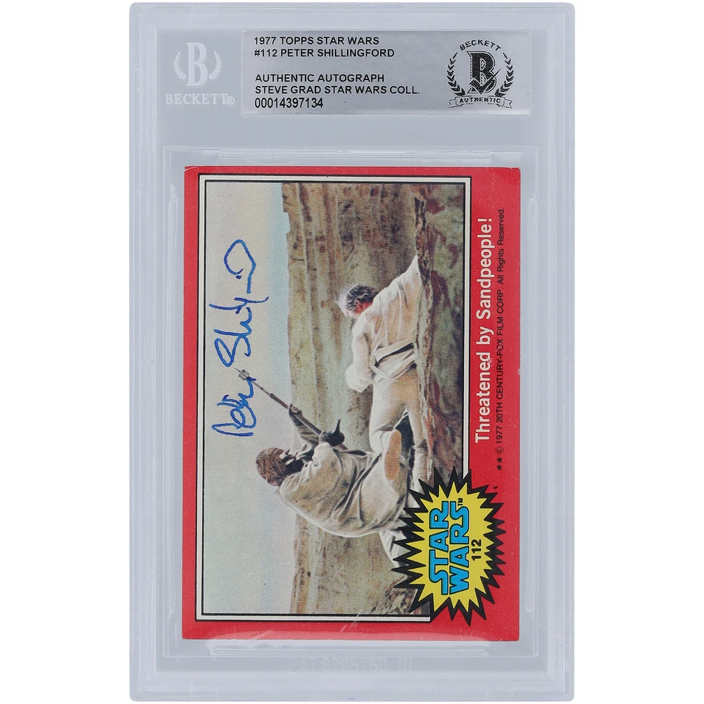 Peter Shillingford Autographed 1977 Topps Star Wars #112 BGS Authenticated Authentic Card