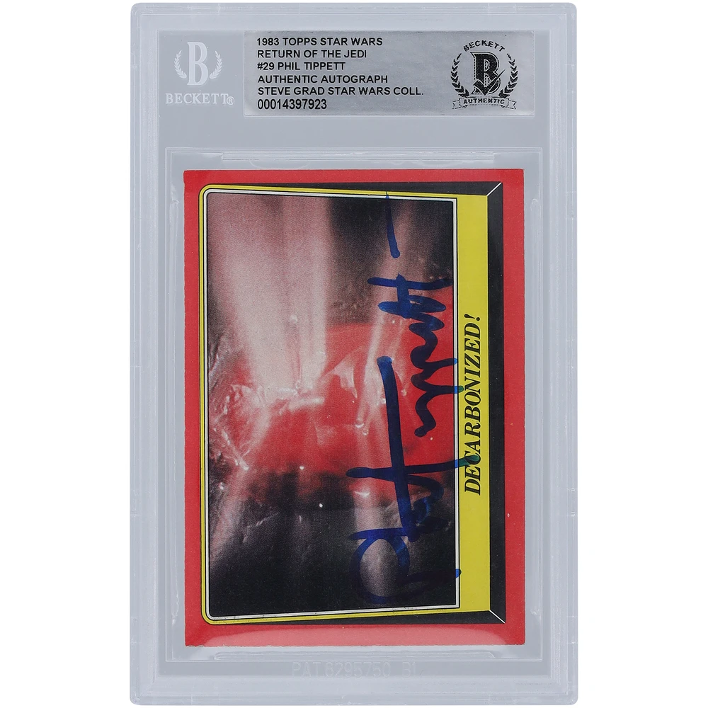 Phil Tippett Star Wars Autographed 1983 Topps Return of the Jedi #29 BGS Authenticated Authentic Card