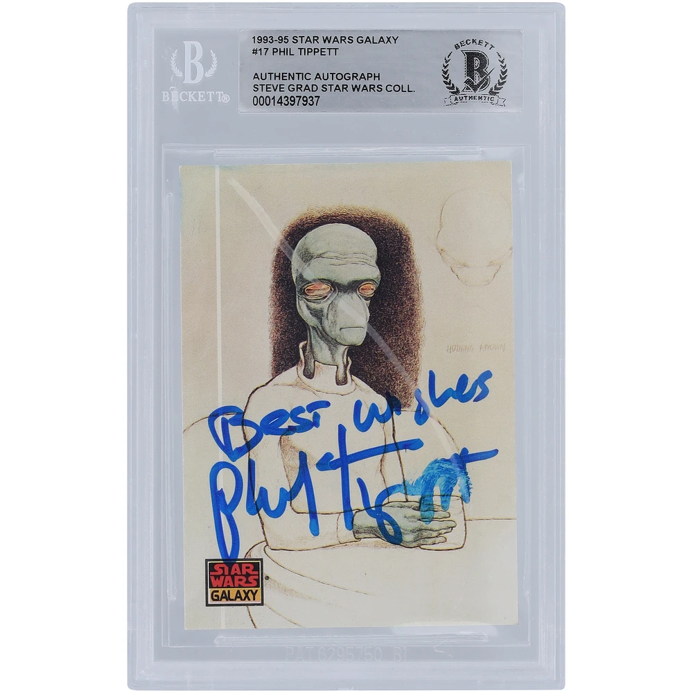 Phil Tippett Star Wars Autographed 1993-95 Topps Star Wars Galaxy #17 BGS Authenticated Authentic Card with "Best Wishes" Inscription