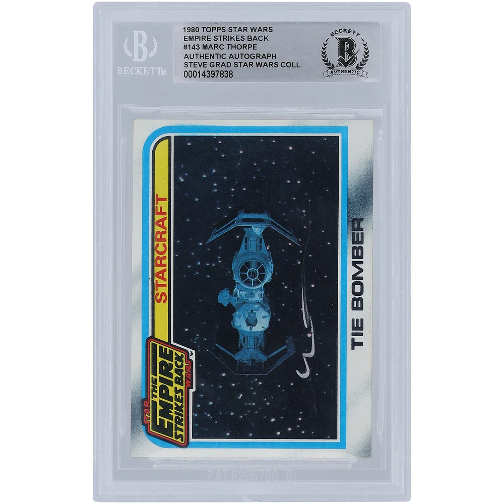 Marc Thorpe Star Wars Autographed 1980 Topps The Empire Strikes Back #143 BGS Authenticated Card