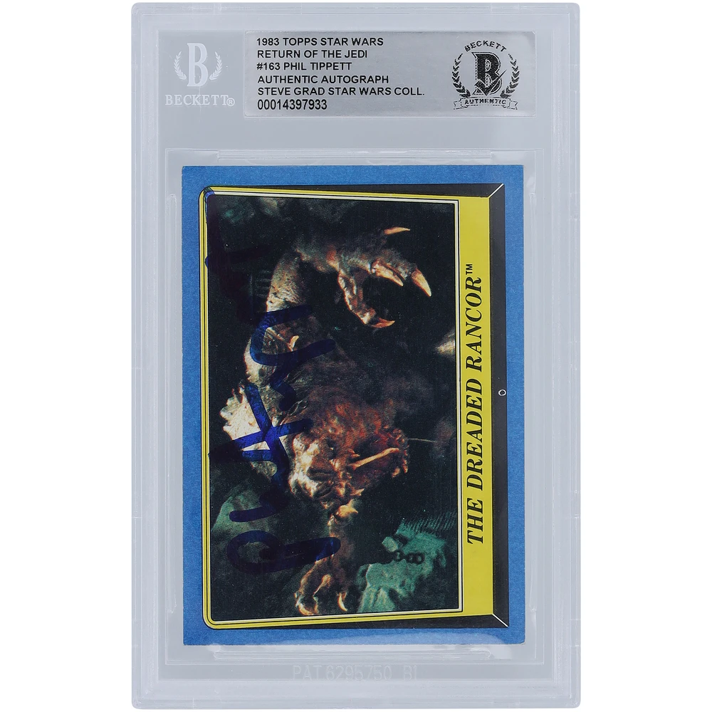 Phil Tippett Star Wars Autographed 1983 Topps Return of the Jedi #163 BGS Authenticated Authentic Card