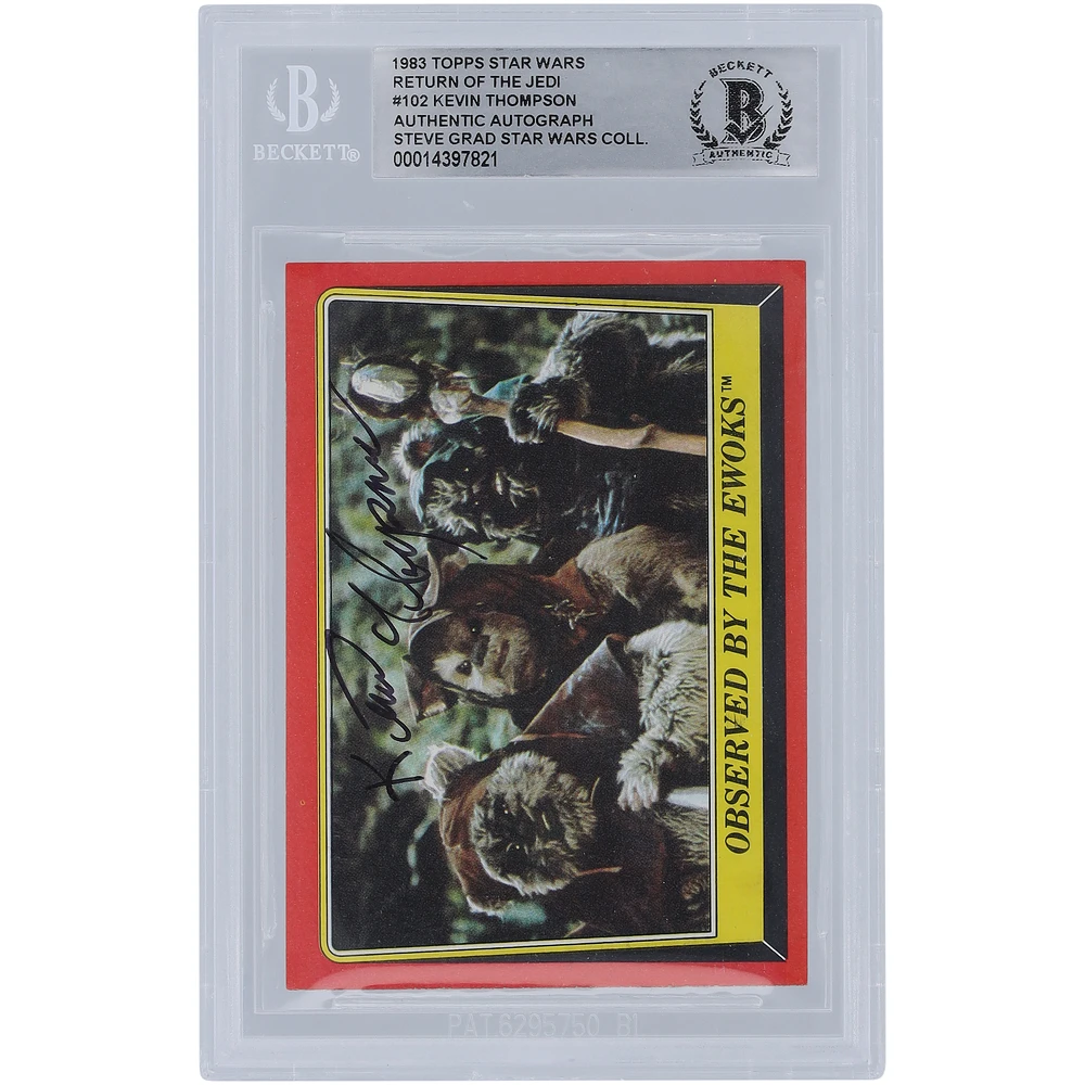 Kevin Thompson Star Wars Autographed 1983 Topps Return of the Jedi #102 BGS Authenticated Card