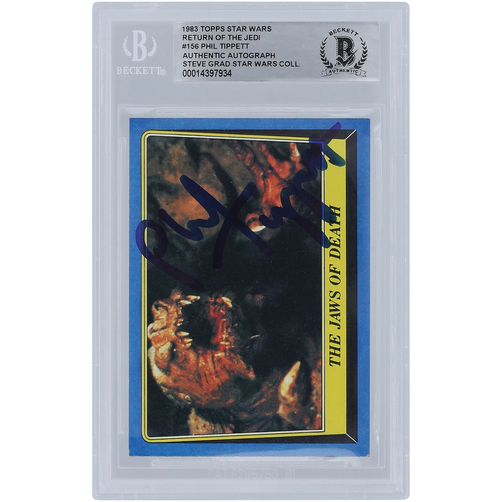 Phil Tippett Star Wars Autographed 1983 Topps Return of the Jedi #156 BGS Authenticated Authentic Card