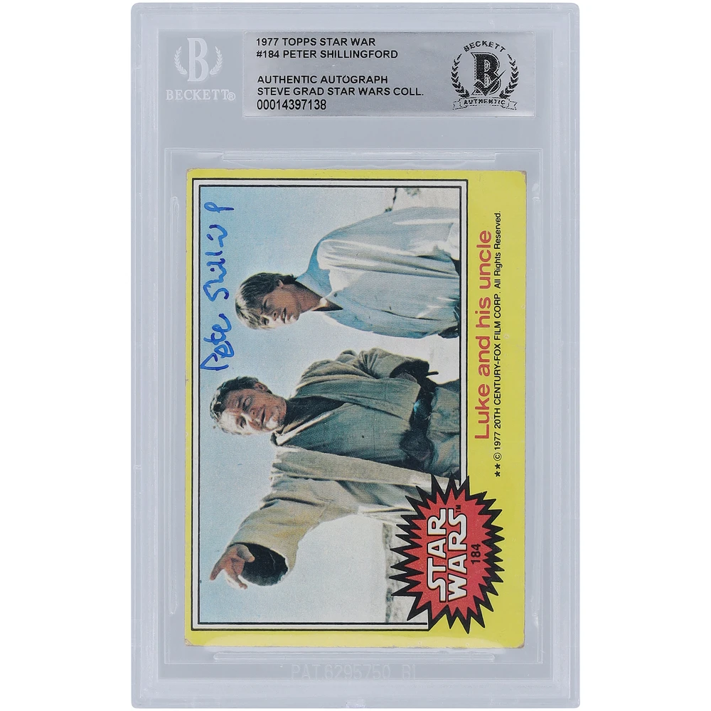 Peter Shillingford Autographed 1977 Topps Star Wars #184 BGS Authenticated Authentic Card