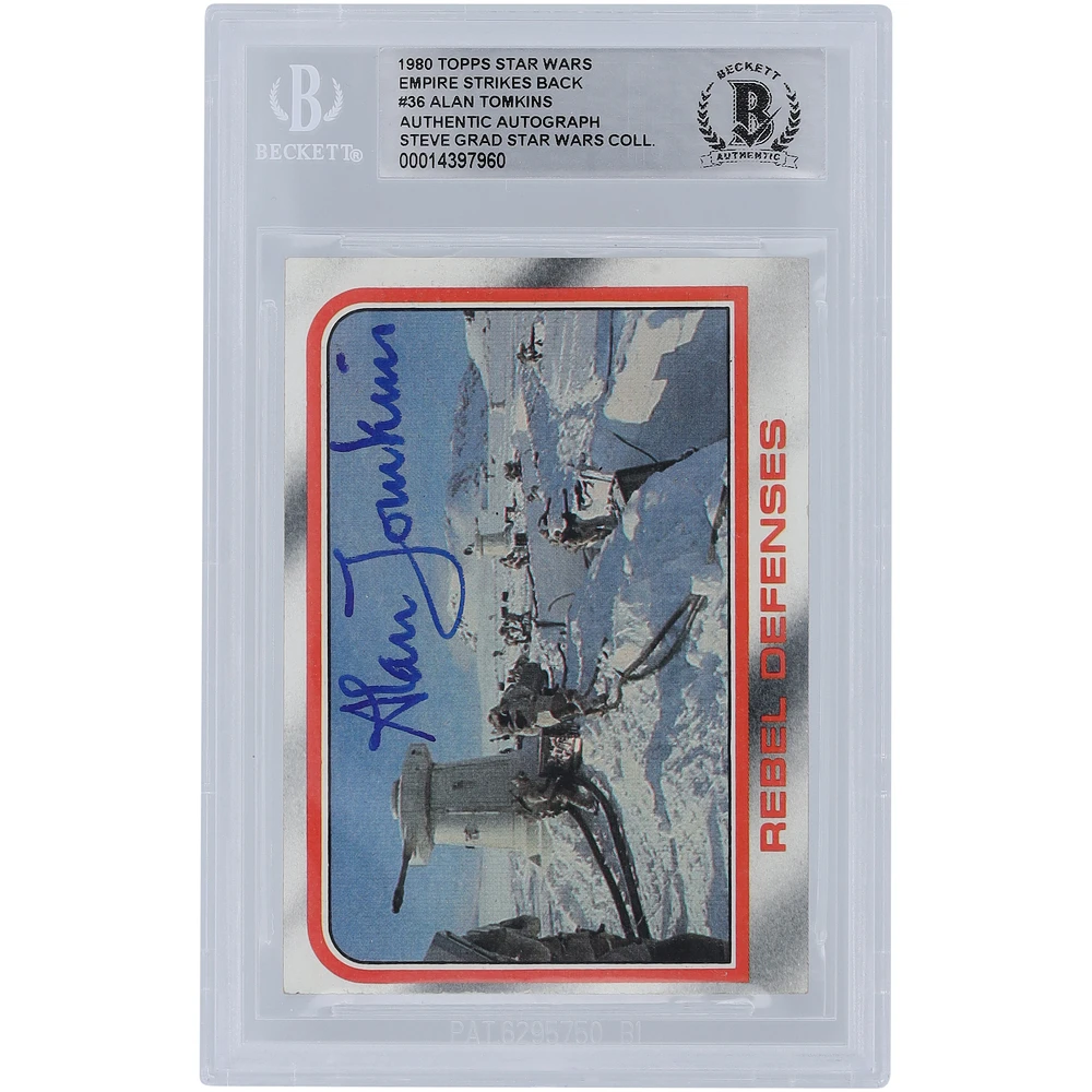 Alan Tomkins Star Wars Autographed 1980 Topps The Empire Strikes Back #36 BGS Authenticated Authentic Card