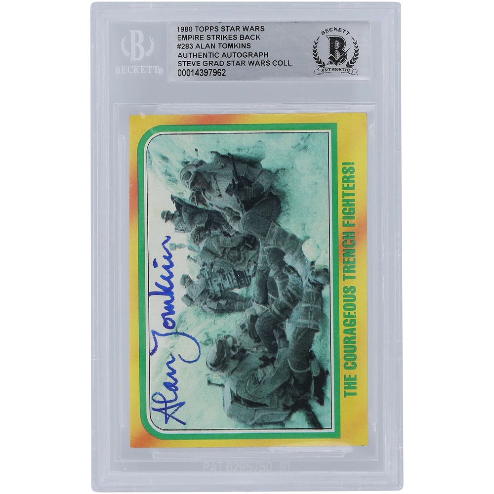 Alan Tomkins Star Wars Autographed 1980 Topps The Empire Strikes Back #283 BGS Authenticated Authentic Card