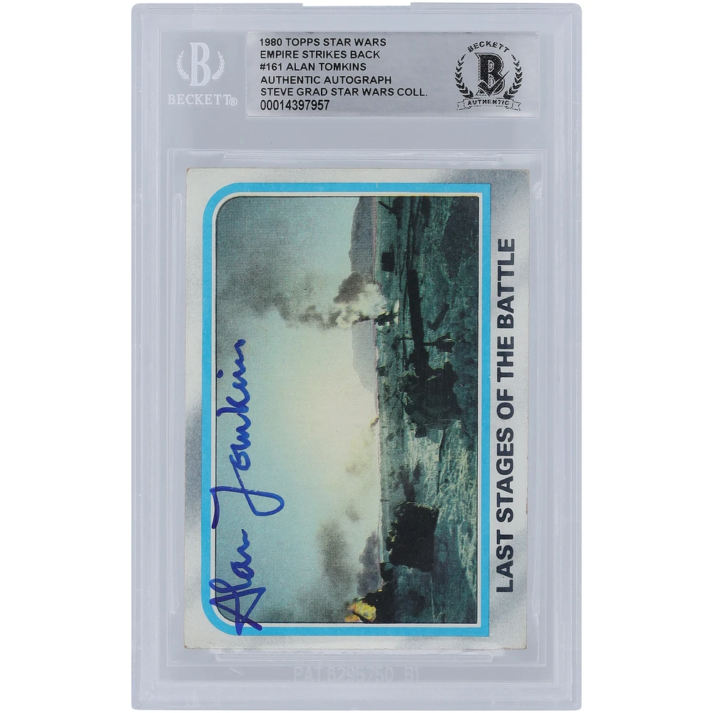 Alan Tomkins Star Wars Autographed 1980 Topps The Empire Strikes Back #161 BGS Authenticated Authentic Card
