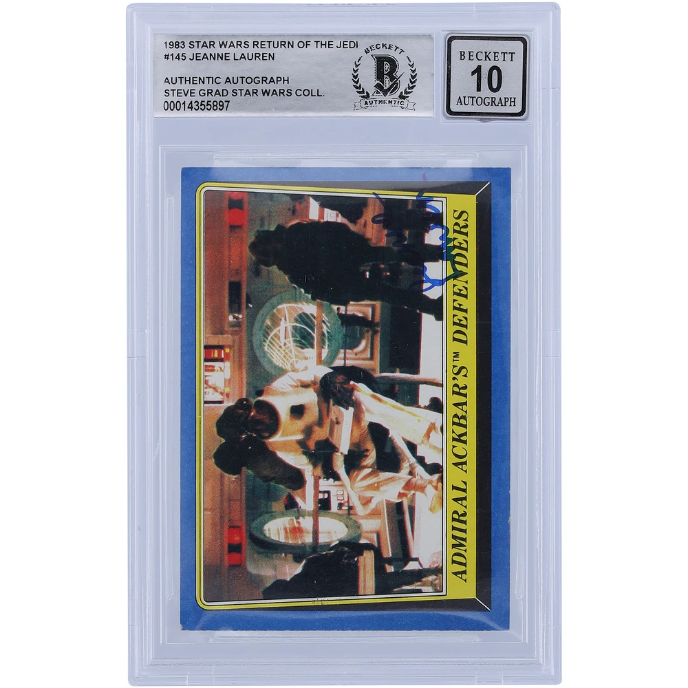 Jeanne Lauren Star Wars Autographed 1983 Topps Return of the Jedi #145 BGS Authenticated 10 Card