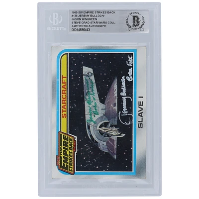 Jeremy Bulloch and Jason Wingreen Star Wars Autographed 1980 Topps The Empire Strikes Back #138 BGS Authenticated Authentic Card